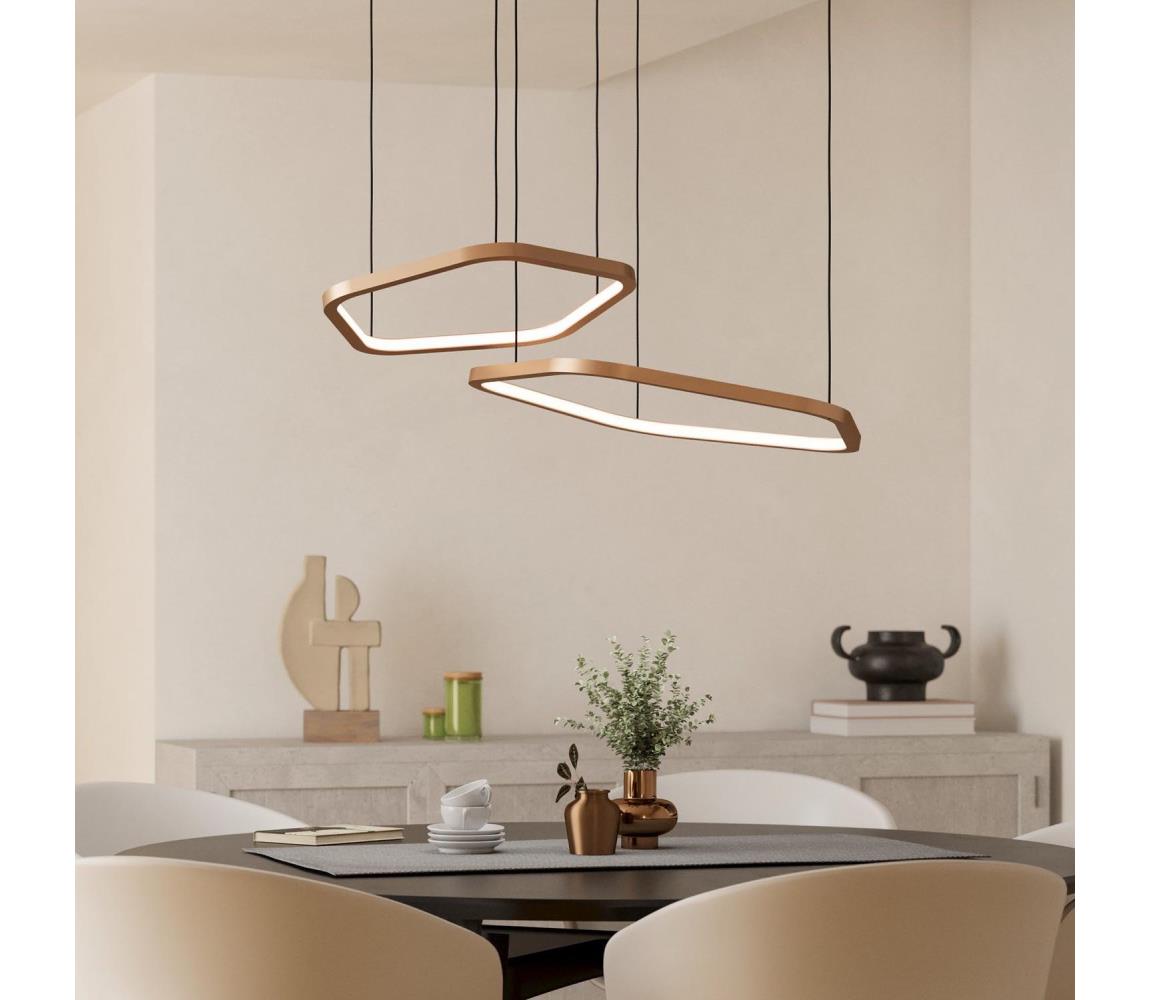 Eglo 390507 - LED stmievateľný závesný luster na lanku ESTRELLA LED/30W/230V mosadz + DO 390507