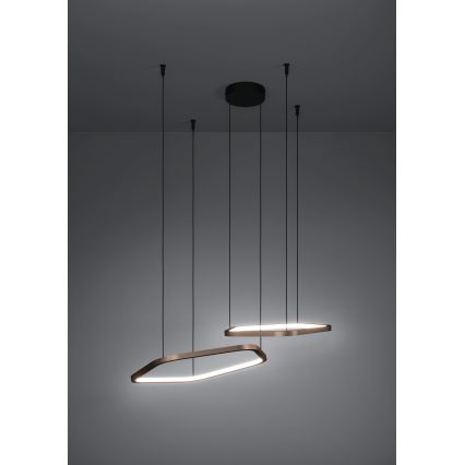 Eglo - LED stmievateľný luster na lane LED/30W/230V 2200-6500K mosadz + diaľkové ovládanie