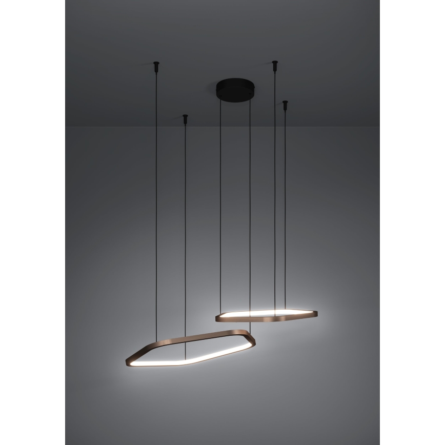 Eglo - LED stmievateľný luster na lane LED/30W/230V 2200-6500K mosadz + diaľkové ovládanie