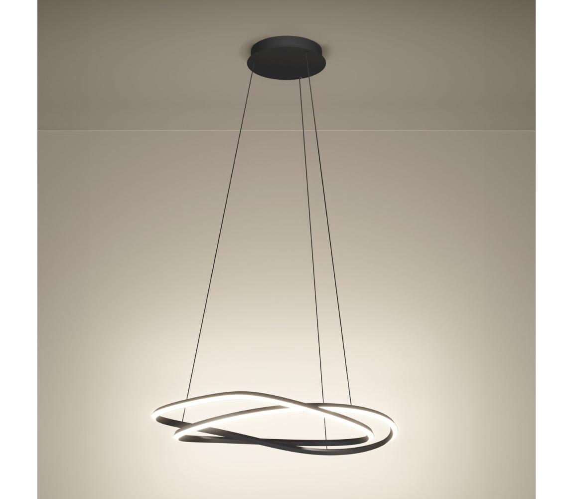 Eglo 390515 - LED stmievateľný luster na lanku GUNTIN LED/60W/230V sivá + diaľkové ovládanie 390515