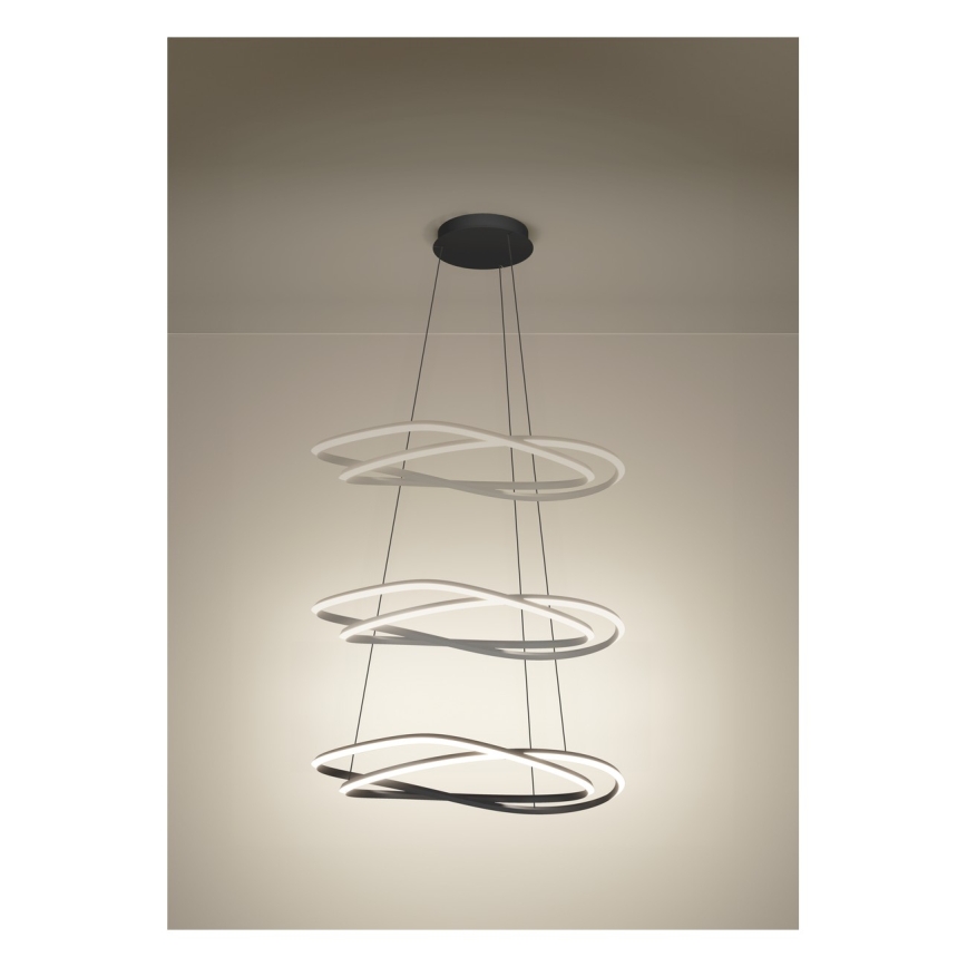 Eglo - LED stmievateľný luster na lane LED/60W/230V 2200-6500K sivá + diaľkové ovládanie