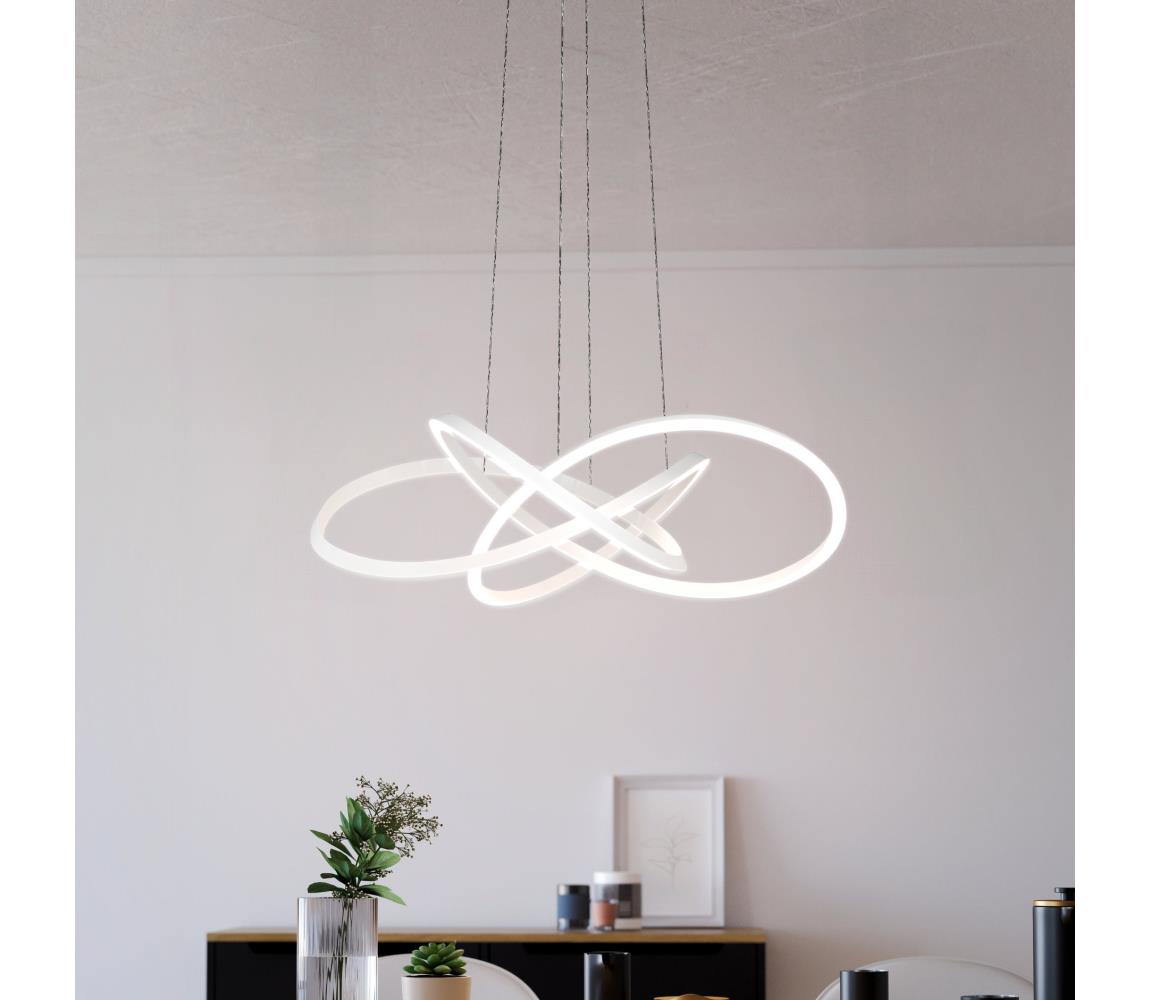 Eglo 390527 - LED stmievateľný závesný luster na lanku RIAZA LED/48,7W/230V 2200-6500K biela + diaľkový ovládač 390527
