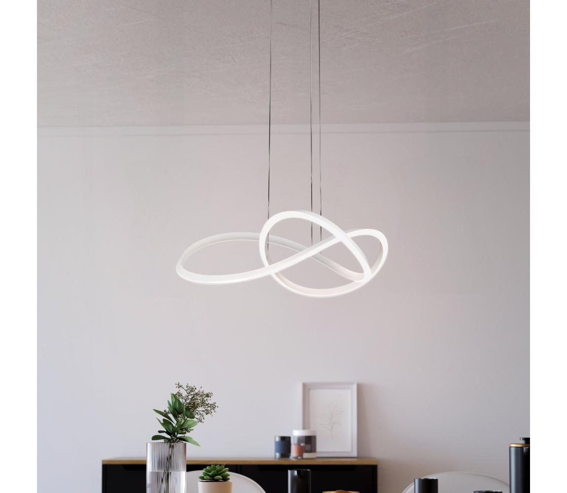 Eglo 390528 - LED stmievateľný luster na lane RIAZA LED/40W/230V 2200-6500K biela + diaľkové ovládanie 390528