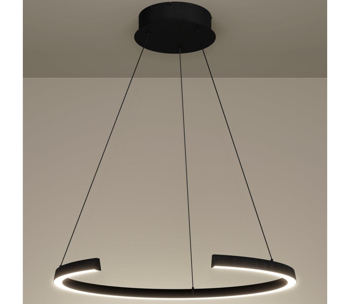 Eglo 390533 - LED stmievateľné závesné svietidlo na lanku LABONETE LED/24,8W/230V čierne + diaľkové ovládanie 390533