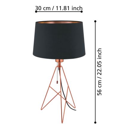 Eglo - Stolná lampa 1xE27/60W/230V