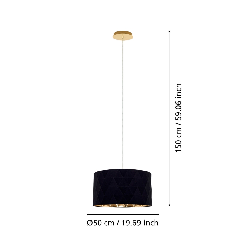 Eglo 39224 - Závesný luster DOLORITA na lankách 3xE27/60W/230V