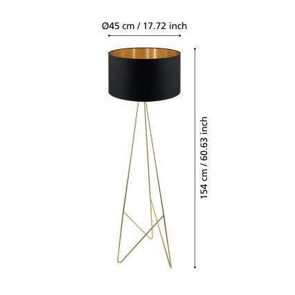 Eglo - Stojacia lampa 1xE27/60W/230V