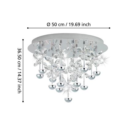 Eglo - LED Stmievané stropné svietidlo LED/27W/230V
