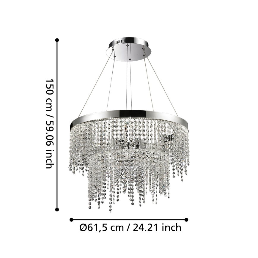 Eglo - LED Stmievateľný luster na lanku LED/45W/230V