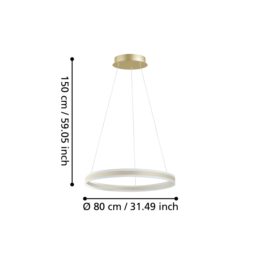 Eglo - LED Stmievateľný luster na lanku LED/78W/230V