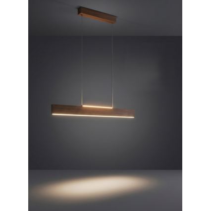 Eglo - LED závesný luster na lanku LED/17W/230V + LED/4,2W orech