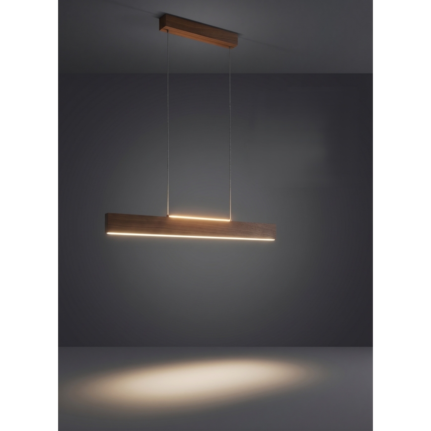 Eglo - LED závesný luster na lanku LED/17W/230V + LED/4,2W orech