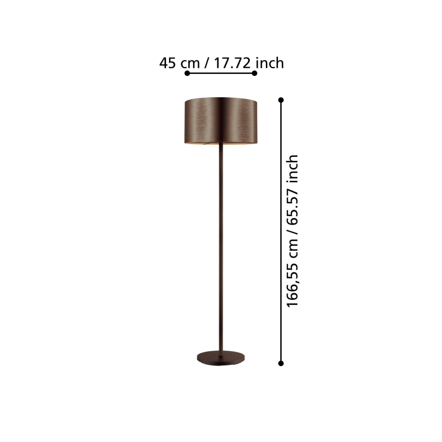 Eglo - Stojacia lampa 1xE27/60W/230V medená
