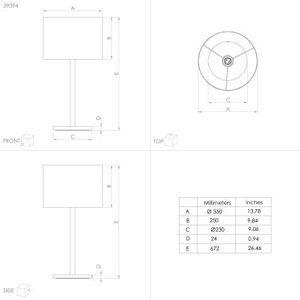 Eglo - Stolná lampa 1xE27/60W/230V medená