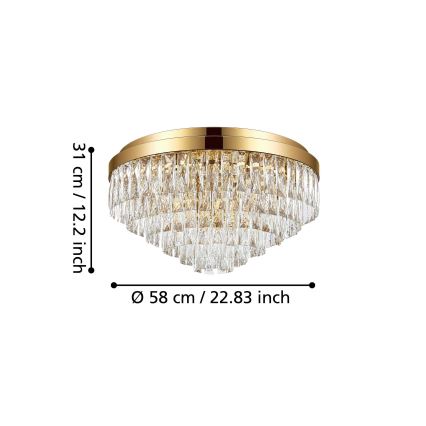 Eglo - Stropné svietidlo 11xE14/40W/230V zlatá