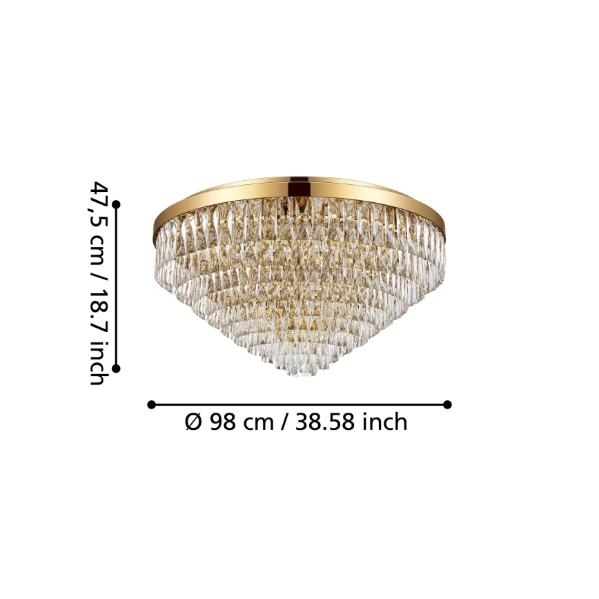 Eglo - Stropné svietidlo 25xE14/40W/230V zlatá