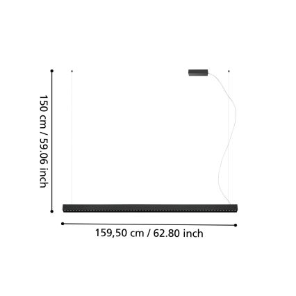 Eglo - LED Stmievateľný luster na lanku LED/30,5W/230V + LED/15,5W