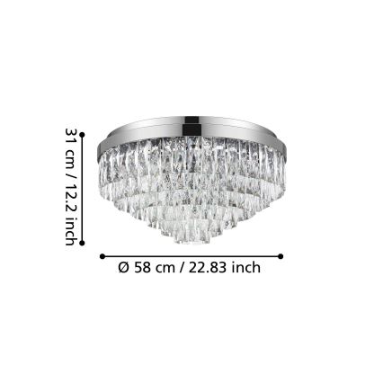 Eglo - Stropné svietidlo 11xE14/40W/230V lesklý chróm