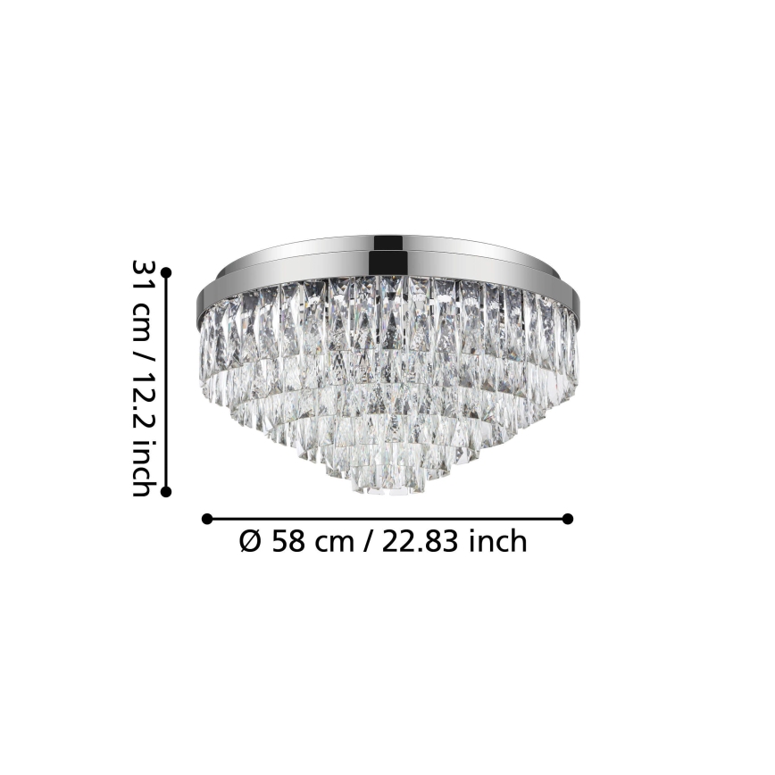 Eglo - Stropné svietidlo 11xE14/40W/230V lesklý chróm