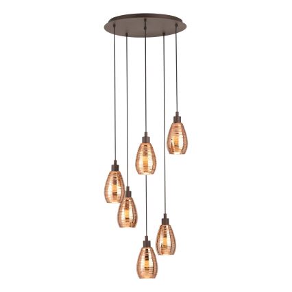 Eglo - Luster na lanku 6xE27/60W/230V