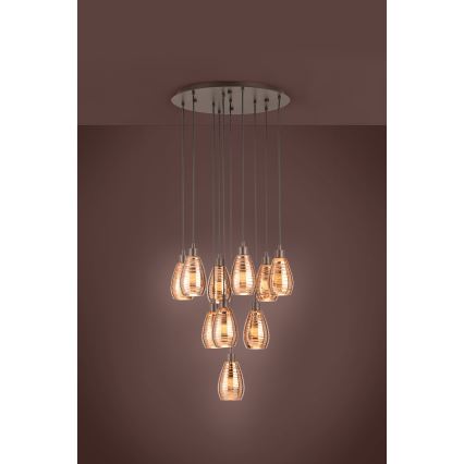 Eglo - Luster na lanku 10xE27/60W/230V