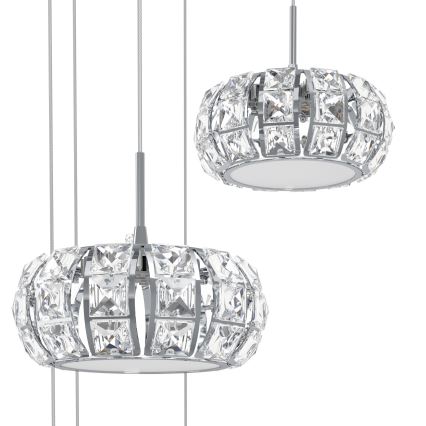 Eglo - LED Stmievateľný luster na lanku 17xLED/4,5W/230V