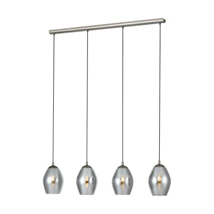 Eglo - Luster na lanku 4xE27/60W/230V dymová