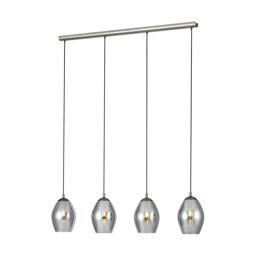 Eglo - Luster na lanku 4xE27/60W/230V dymová