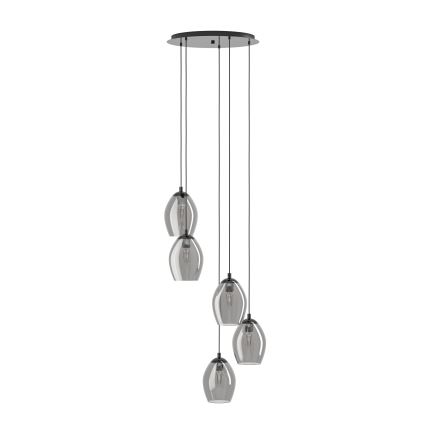 Eglo - Luster na lanku 5xE27/60W/230V dymová