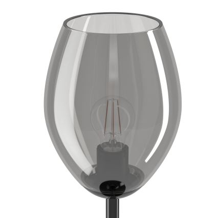 Eglo Stars of Light - Stolná lampa 1xE27/60W/230V čierna/dymová