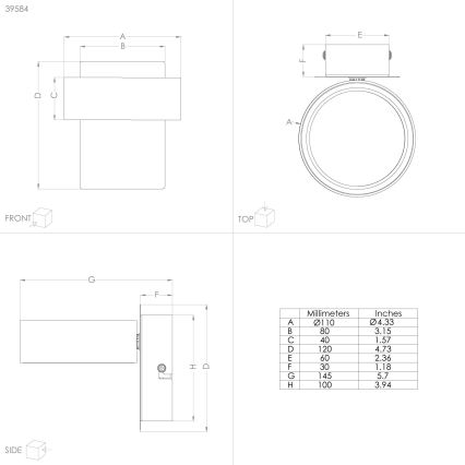 Eglo - LED Bodové svietidlo LED/4,6W/230V 3000K