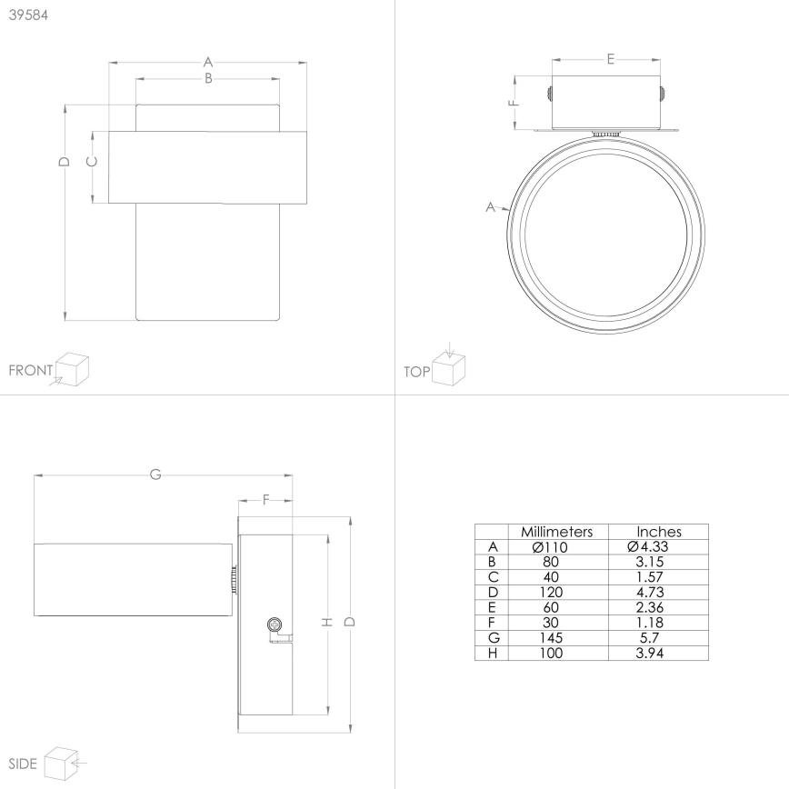 Eglo - LED Bodové svietidlo LED/4,6W/230V 3000K