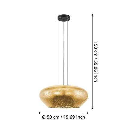 Eglo - Luster na lanku 3xE27/20W/230V