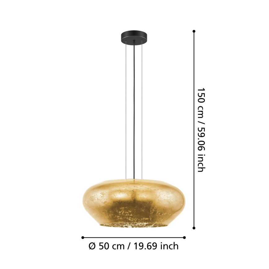 Eglo - Luster na lanku 3xE27/20W/230V