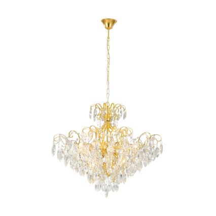 Eglo - Luster na reťazi 9xE14/25W/230V zlatá