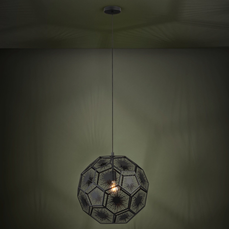 Eglo 39619 - Luster na lanku 1xE27/60W/230V pr. 50 cm čierna