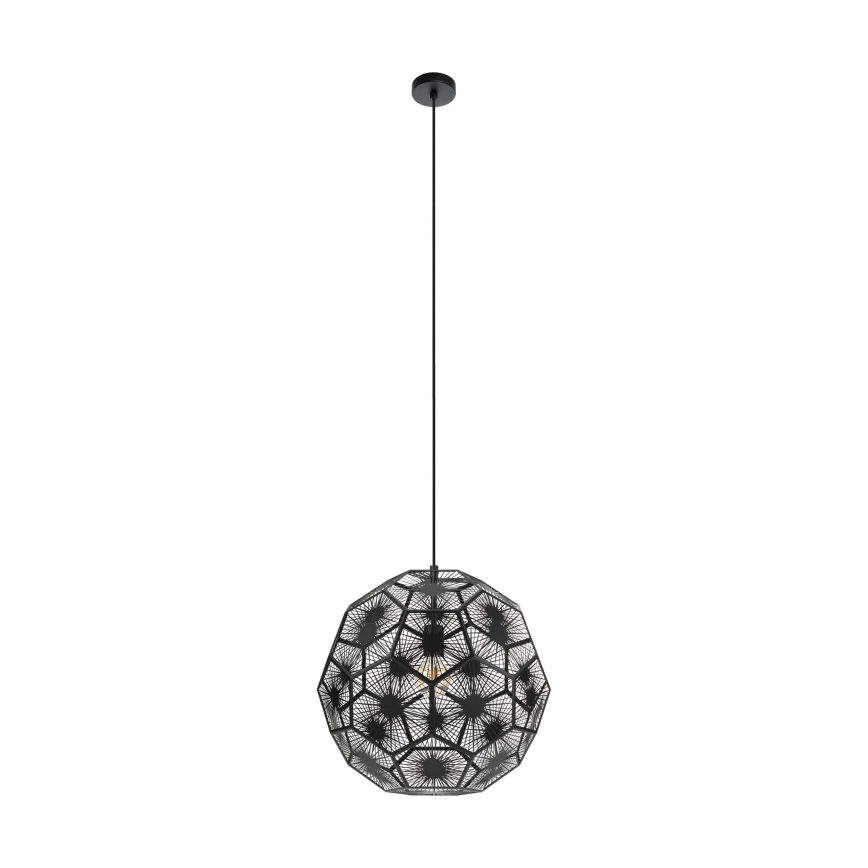 Eglo 39619 - Luster na lanku 1xE27/60W/230V pr. 50 cm čierna
