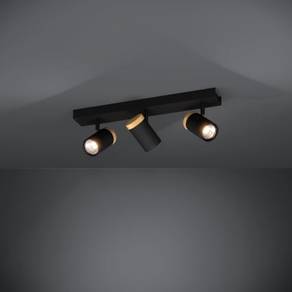 Eglo - LED Bodové svietidlo 3xGU10/4,5W/230V 3000K čierna/hnedá
