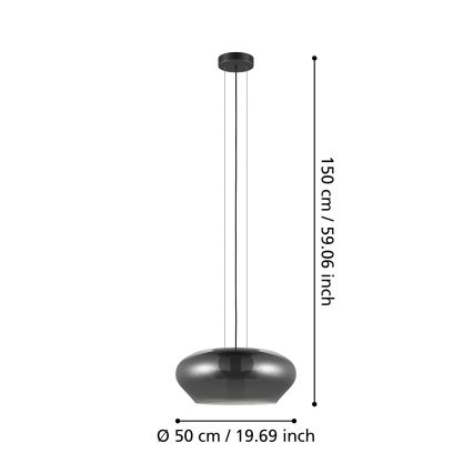 Eglo - Luster na lanku 3xE27/20W/230V