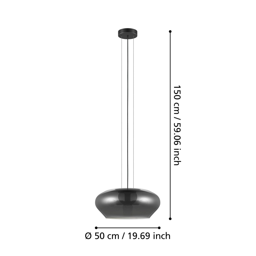 Eglo - Luster na lanku 3xE27/20W/230V