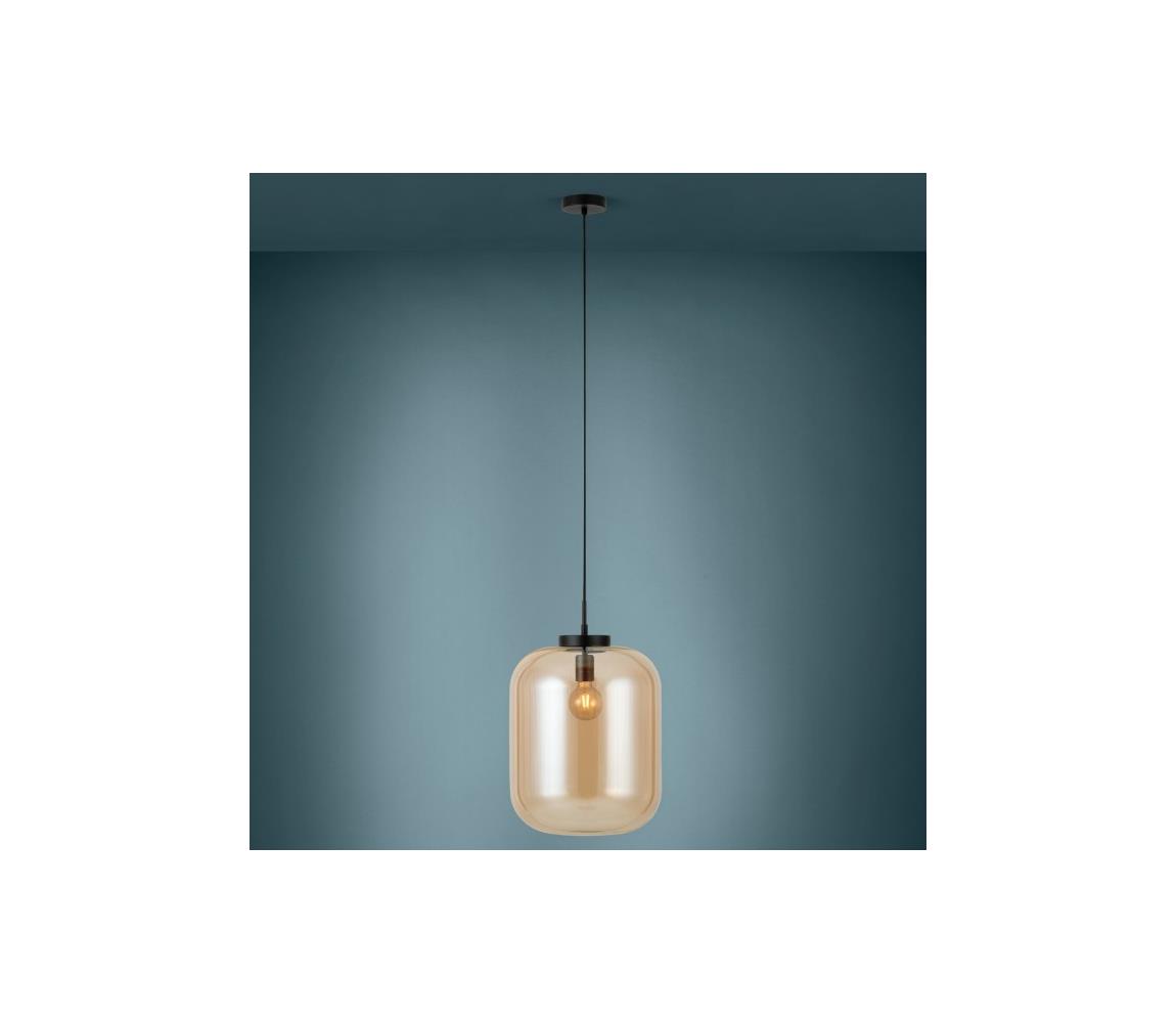 Eglo 39672 - Luster na lanku BULCIAGO 1xE27/40W/230V priemer 35 cm béžová 39672