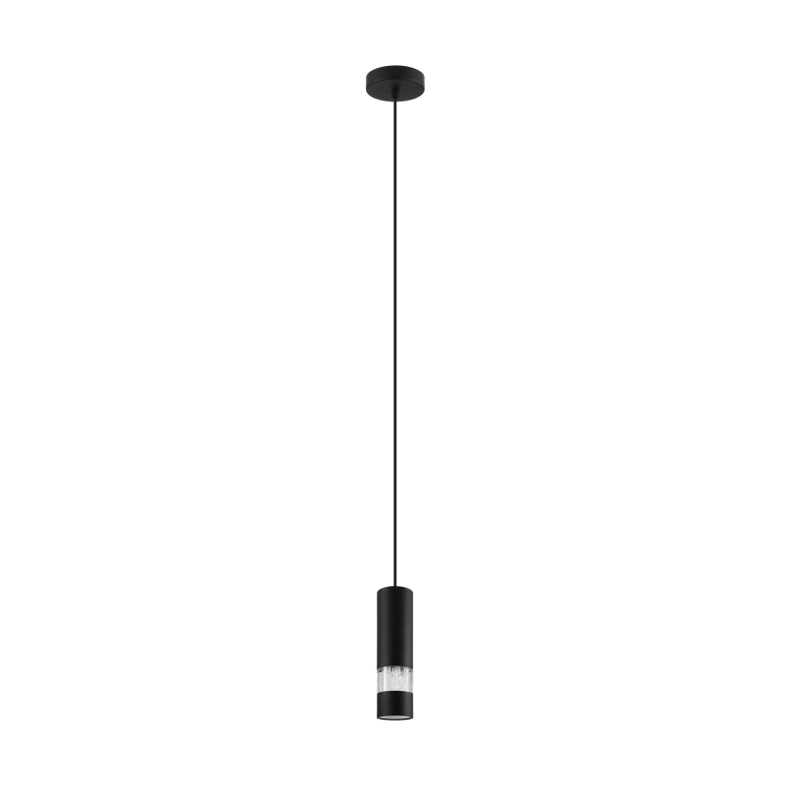 Eglo - LED Luster na lanku 1xGU10/4,6W/230V čierna