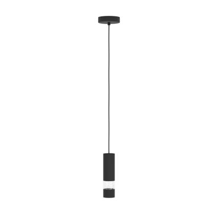 Eglo - LED Luster na lanku 1xGU10/4,6W/230V čierna