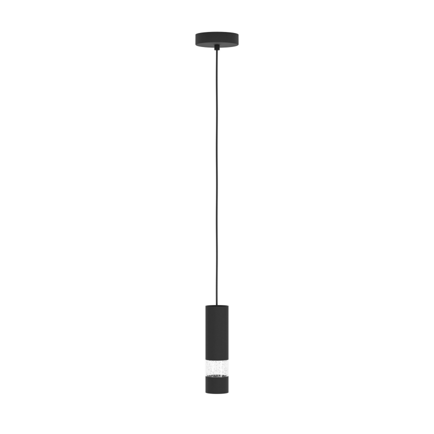 Eglo - LED Luster na lanku 1xGU10/4,6W/230V čierna