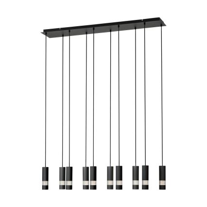 Eglo - LED Luster na lanku 10xGU10/4,6W/230V čierna