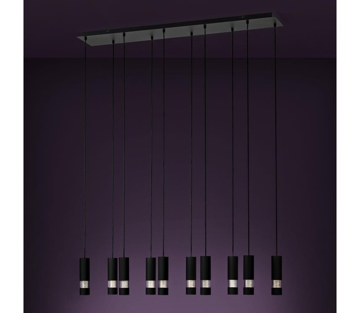 Eglo 39707 - LED Luster na lanku BERNABETA 10xGU10/5W/230V čierna