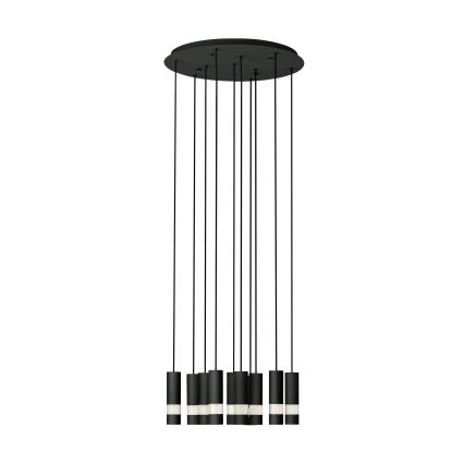 Eglo - LED Luster na lanku 10xGU10/4,6W/230V čierna