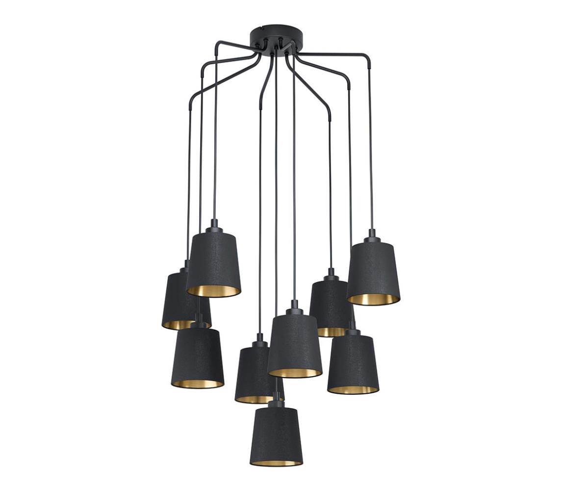 Eglo 39739 - Luster na lanku BERNABETTA 9xE27/40W/230V čierna 39739