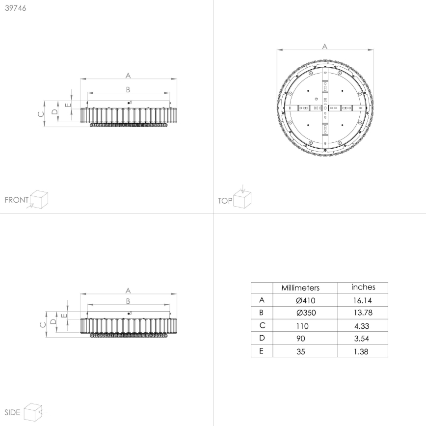 Eglo - LED Stmievateľné stropné svietidlo LED/23,5W/230V