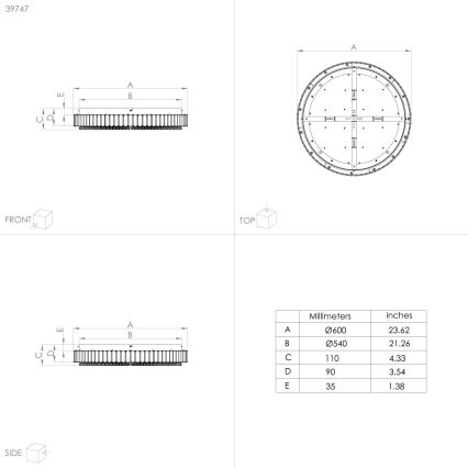 Eglo - LED Stmievateľné stropné svietidlo LED/52,4W/230V